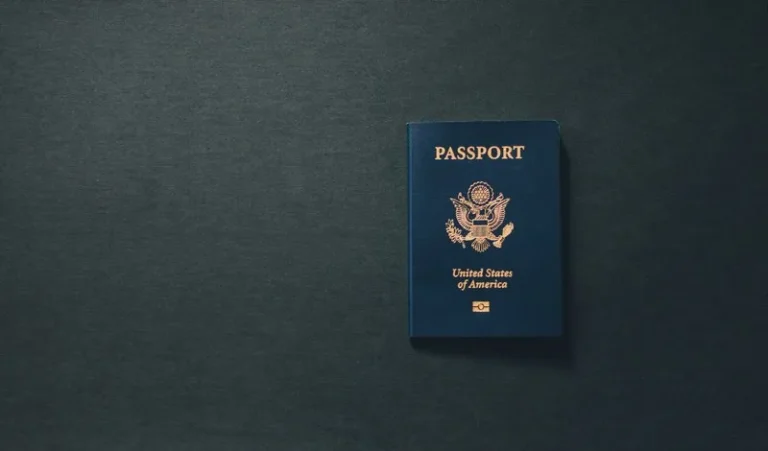 A passport in blue representing citizenship