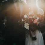 A hazy image of a wedding