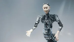 A robot with only a face and hands
