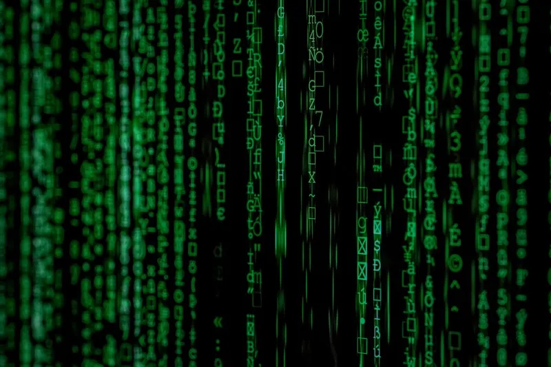 Matrix movie style cascading data