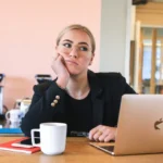A woman thinking using cognition