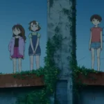 The characters of drfiting home stood atop the floating apartment building