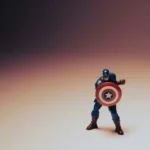 A captain america action figure