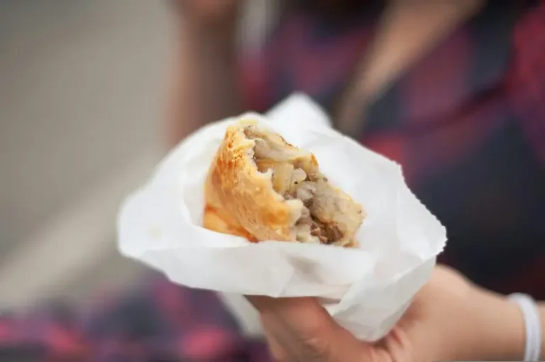 A half-eaten cornish pasty