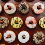 Colourful donuts - carbohydrate rich food