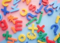 A collection of children's magnetic letters