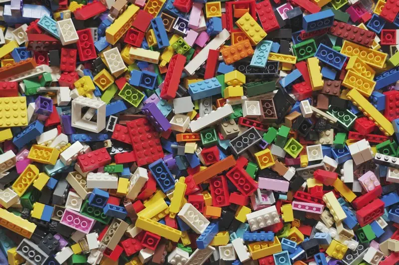 A pile of random lego pieces
