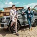 two flashy geezers with a G-wagon showing their status consumption