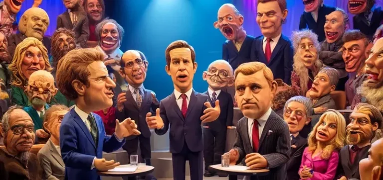 An AI interpretation of Spitting Image