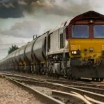 A freight train