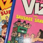The front covers of two editions of Viz comic