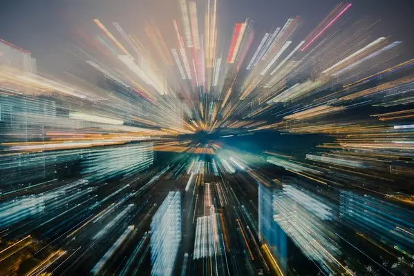 A long exposure city shot