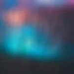 An abstract image of blurred blues and oranges