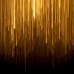 gold light droppings on a black background