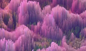 A pinkand green abstract visualisation