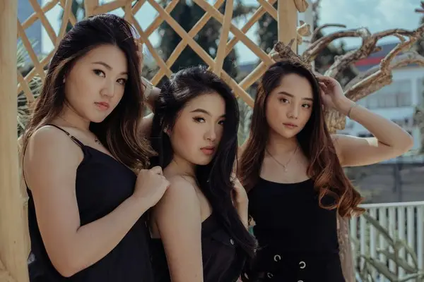 Three members of a sukenban japanese girl gang