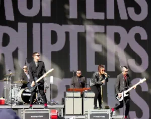 The Interrupters on stage play at coachella