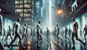 An AI image of human capital and dehumanisation