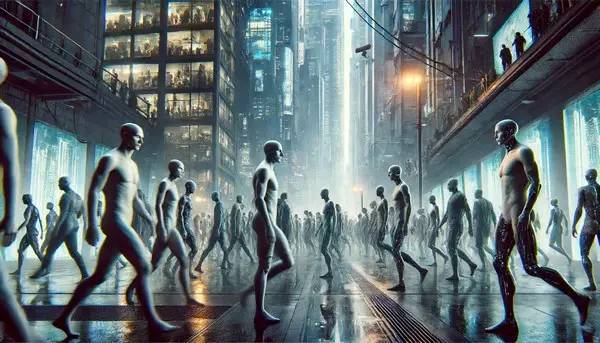 An AI image of human capital and dehumanisation