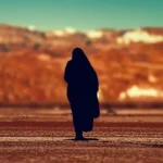 A muslim in a desert town