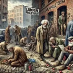 An AI image depicting the lumpenproletariat