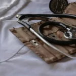 A stethoscope with carry case