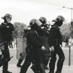 A group of riot police