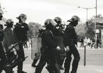 A group of riot police