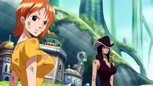 Nico Robin and Nami from the anime 'One Piece'