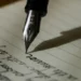 A fountain pen writing an argue essay