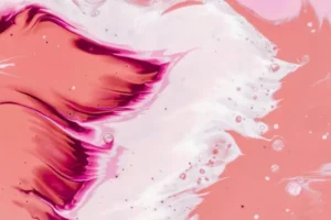 Abstract pink and red waves
