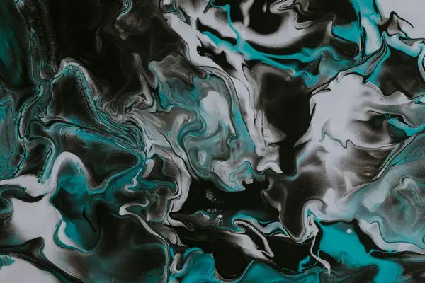 Abstract turquoise and grey swirls