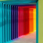 A square rainbow tunnel