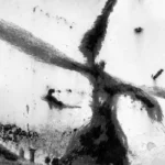 An abstract black and white gothic artwork