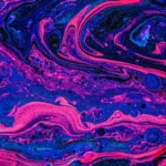 Abstract blue and purple swirls
