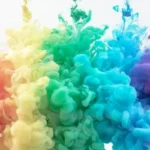 rainbow smoke columns