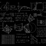 A blackboard with equations written on it