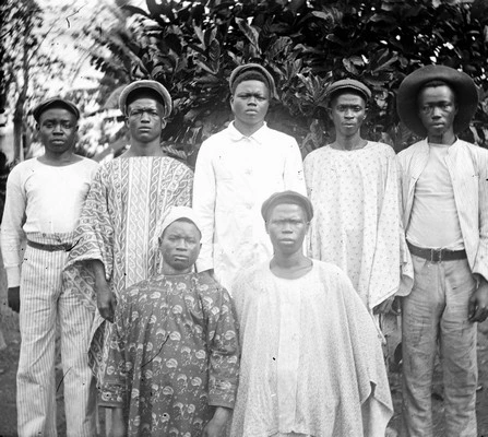 A group of black people from colonial era