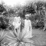 Two young black children during the colonial era