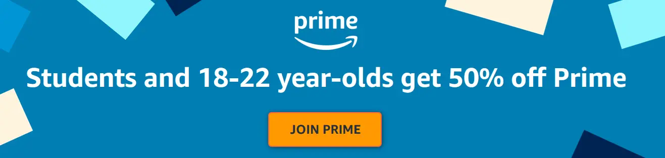 Amazon Student Prime Ad