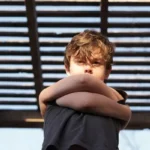 A boy being introspective