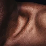 A person's clavicle area