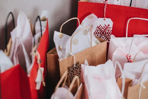 A collection of christmas shopping bags
