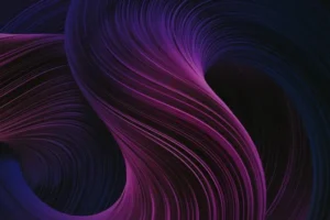 A purple and pink abstract image which rsembles a tornado
